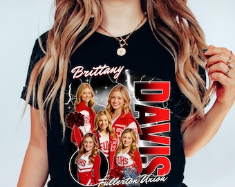 Custom Cheer shirt PNG, Your face cheerleader design, game day cheer mom cheer dad cheer aunt senior night png