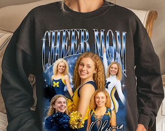 Personalized Cheer Mom PNG, Cheer Mama Bootleg Graphic Png, Game day Gift Idea, Custom Shirt Gift Png, cheer aunt cheer dad