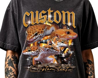 Custom Leopard Gecko Comfort Colors Tee: Reptile Lover Shirt