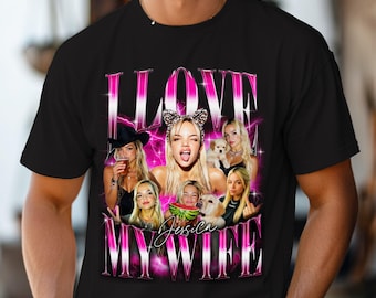 Custom "I Love My Wife" Comfort Colors Tee: Bootleg Rap Style