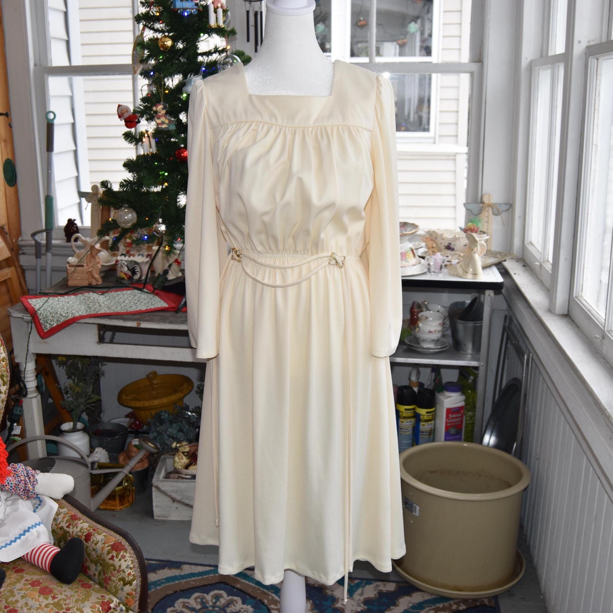 Flowy Cream Dress - Etsy