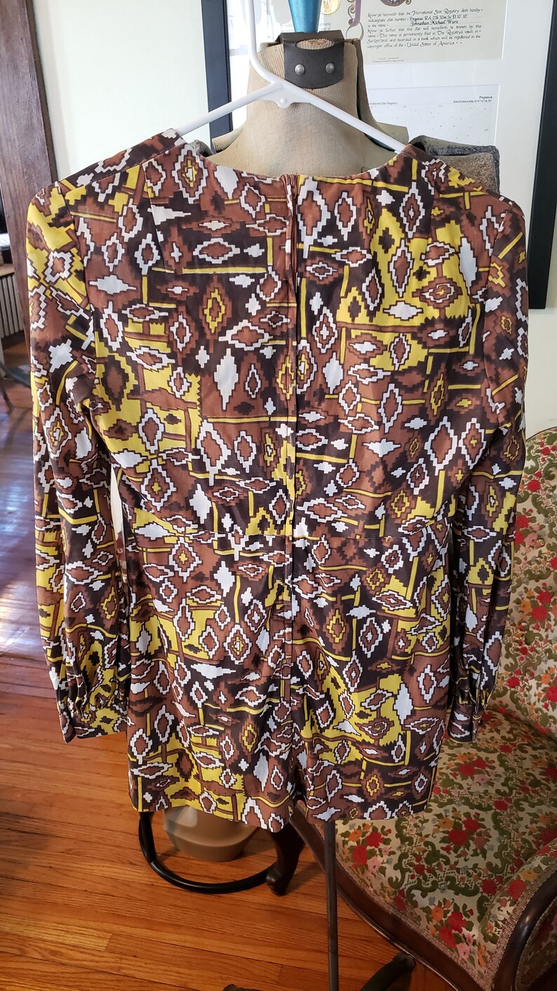 Vintage 70's Huckapoo Style Disco Shirt Brown Long Sleeve Etsy