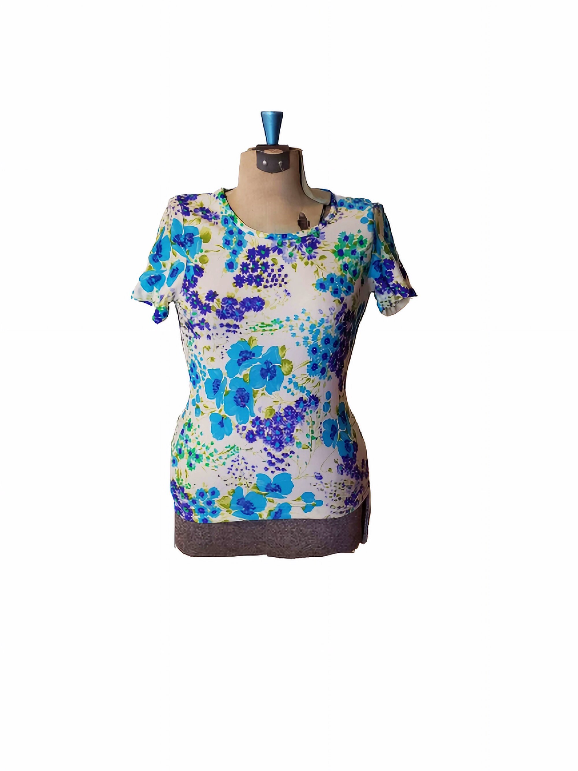 Vintage 70s Huckapoo Style Shirt White Floral Short Sleeve XS Etsy