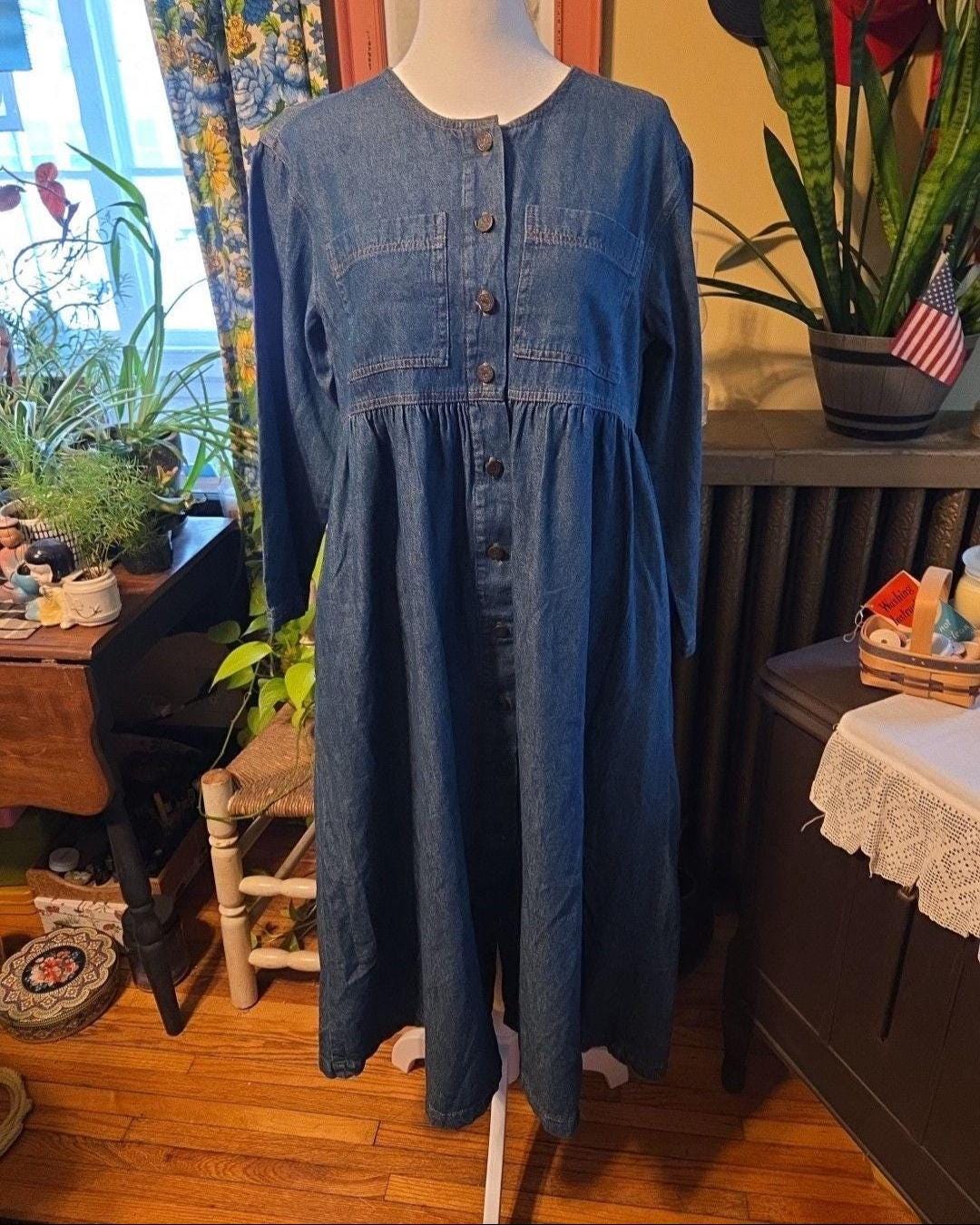 Moda Denim Dress - Etsy