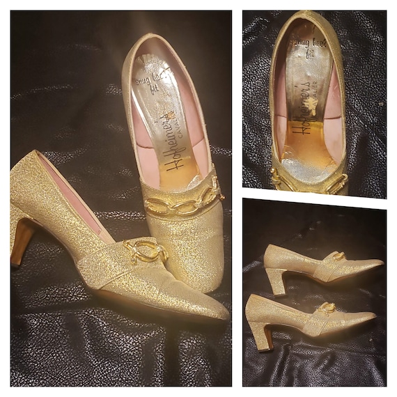 Vintage 60's Mod Gold Shoes Hofheimer's Cavalier S