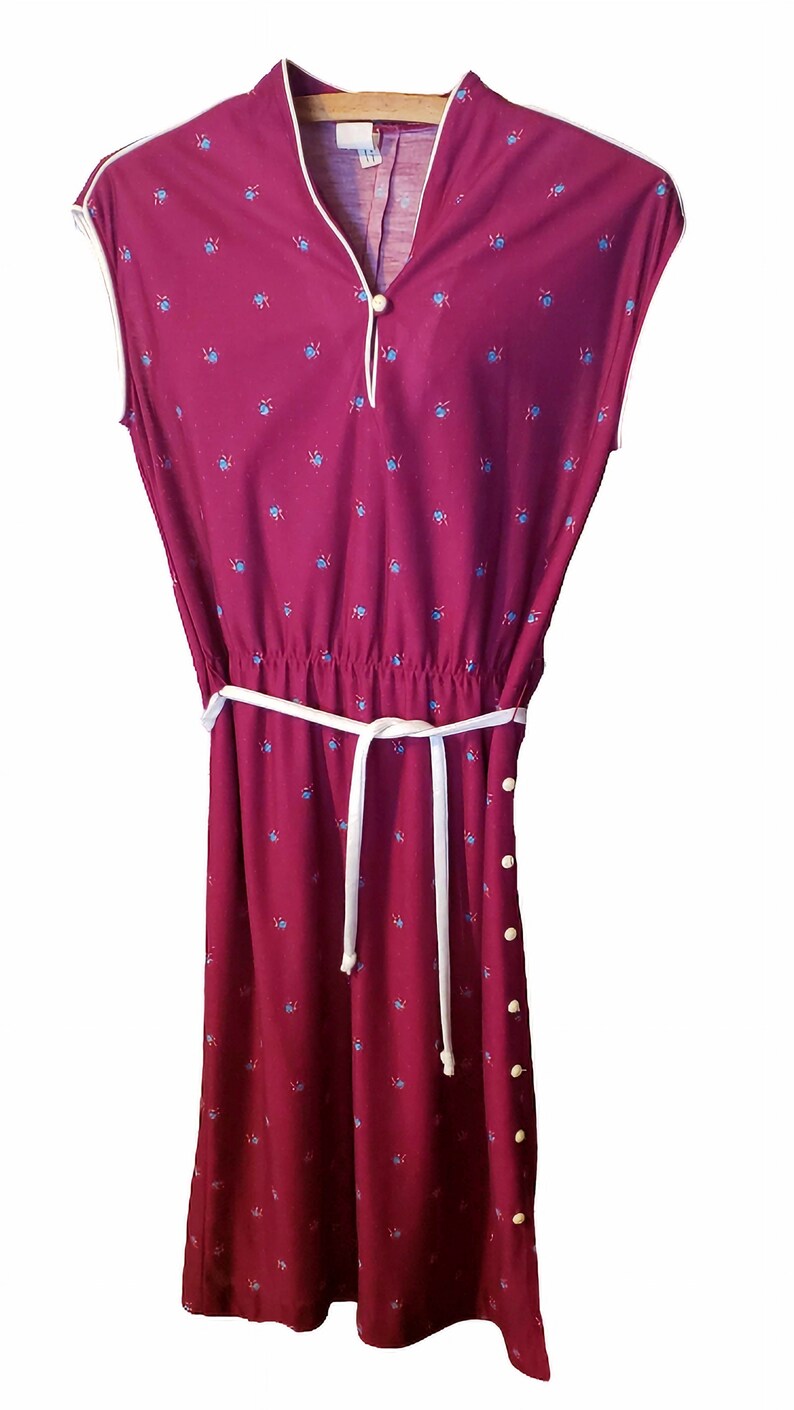 Vintage 60/'s Hippy Boho Dress Purple Sleeveless Medium