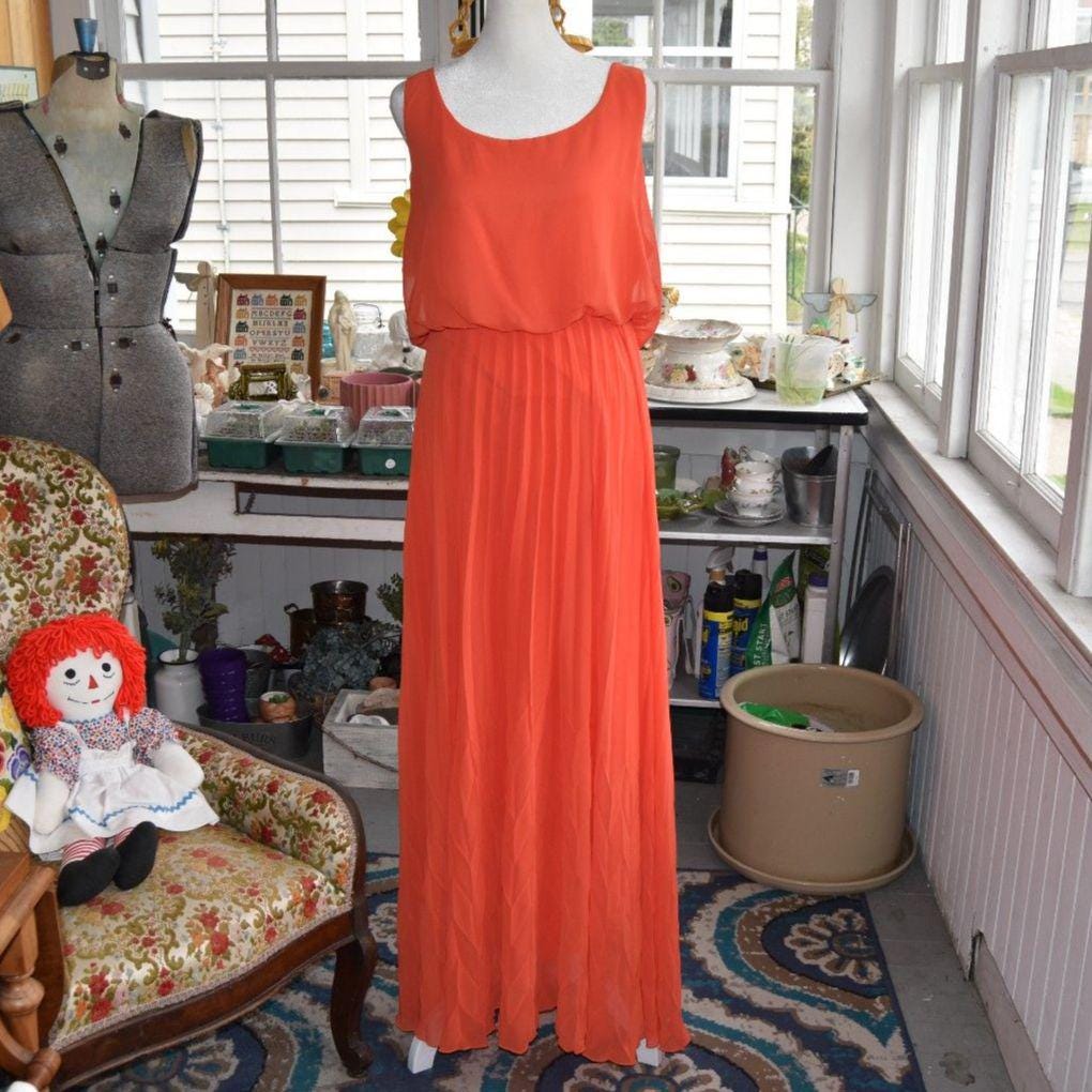 Coral Maxi Dress - Etsy