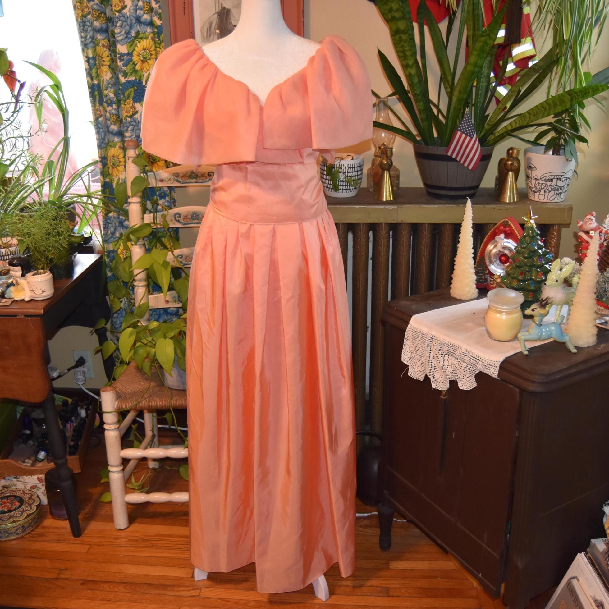 Taffeta Maxi Dress - Etsy