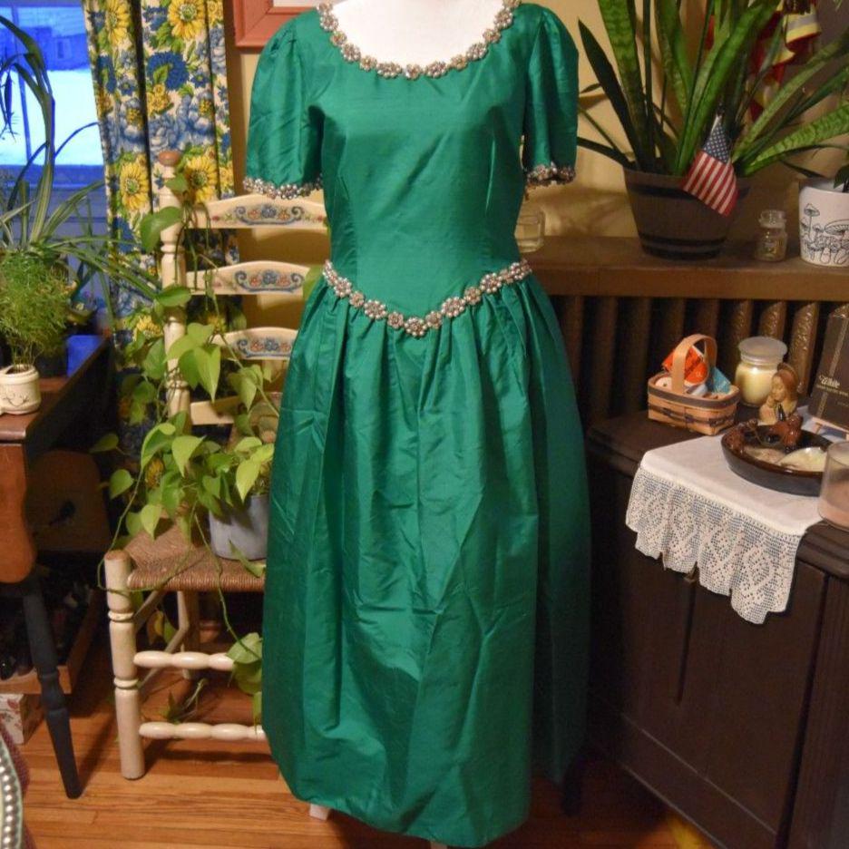 Emerald Green Rockabilly Dress - Etsy