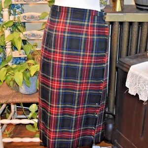 Jupe Plissée (kilt) Vintage En Pure Laine Neuve - Taille XS, Style écossais, Occasion