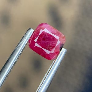 Natural Badakshan Mine Afghanistan Ruby, Cushion Cut, 0.85 .CRT