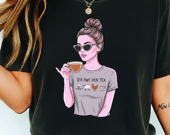 Meer Ewe Henne Tee Shirt, lustiges Zitat T-Shirt für Männer Frauen, lustiges Meer Ewe Henne T-Shirt, humorvolles Witz Shirt für alle, Meer Ewe Henne Humor T-Shirt, schrulliges Zitat