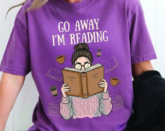 Lustiges Go Away Ich lese T-Shirt, Perfektes Geschenk für introvertierte Buchliebhaber