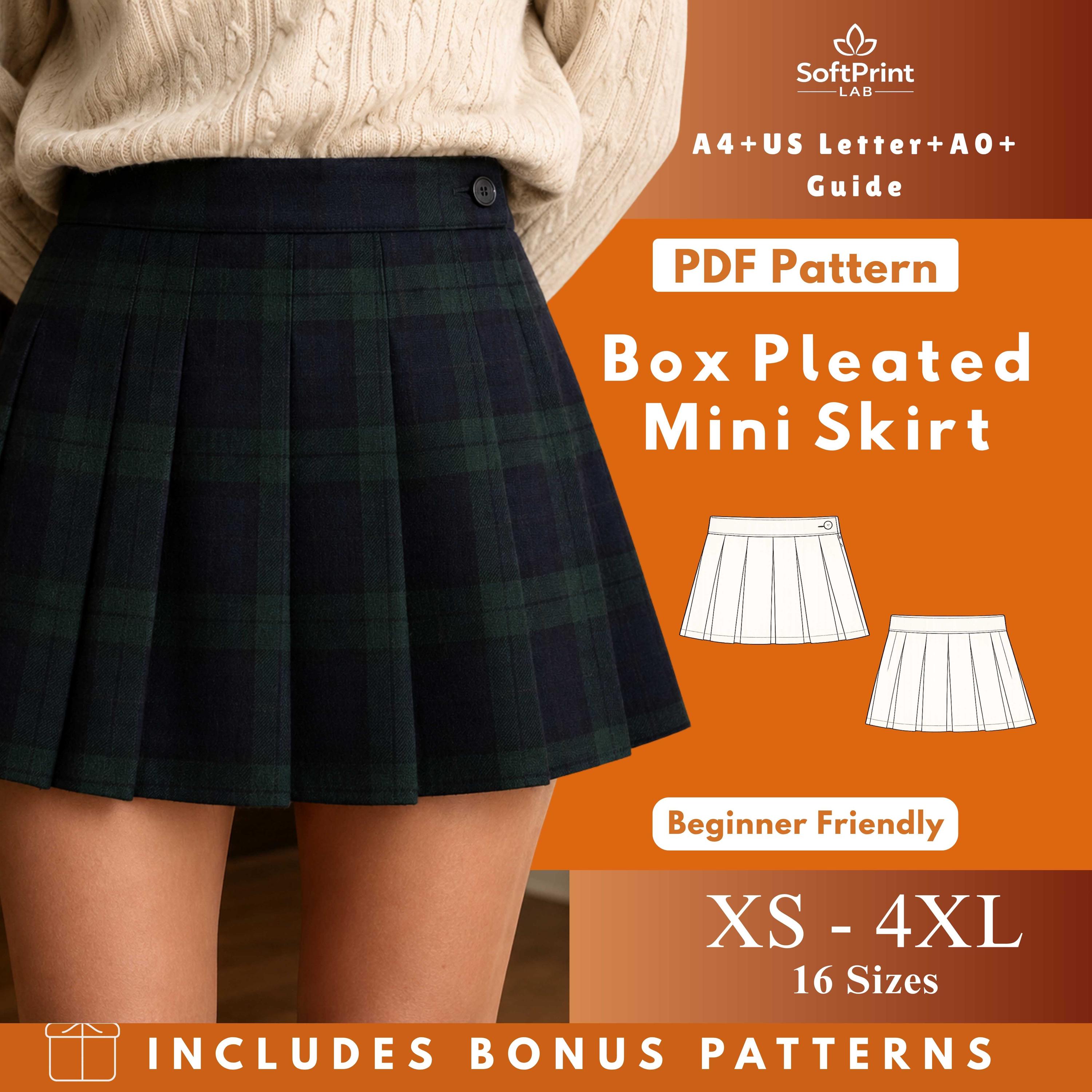 Box Pleat Skirt - Etsy