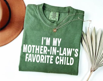 Lustige Schwiegermutter Lieblingskind T-Shirt, Retro Schwiegertochter Tee Geschenk, Lieblingstochter im Schwiegermutter Shirt, humorvolles Eltern T-Shirt für Männer