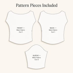 Boat Neck Blouse PDF Sewing Pattern, Short Sleeve Knit Summer Top, Side Zipper Women XS–4XL image 3