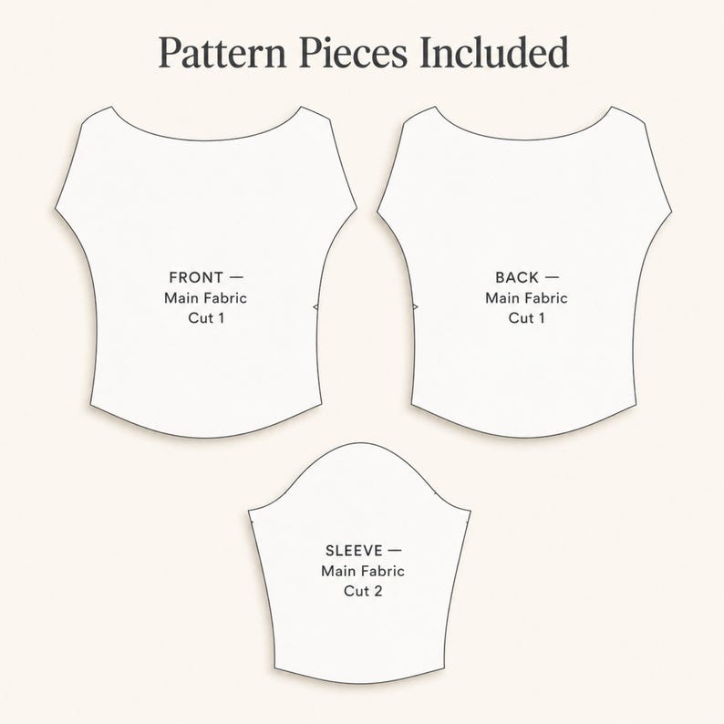 Boat Neck Blouse PDF Sewing Pattern, Short Sleeve Knit Summer Top, Side Zipper Women XS–4XL image 3