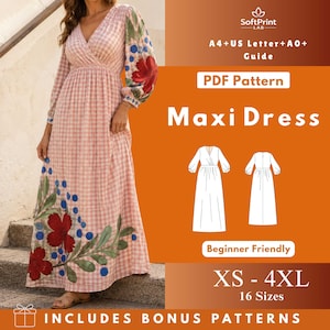 surplice empire waist dress Plus