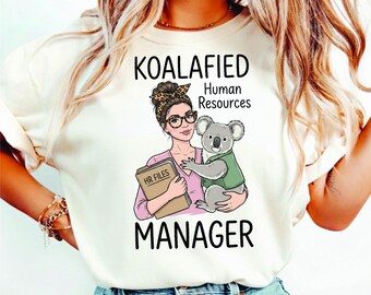 Koalafied Personalarbeit Weihnachts-T-Shirt, lustiges Büro-Feiertagsgeschenk, entzückendes Koala-Grafik-Shirt, lustiges Koalafied HR Weihnachts-T-Shirt