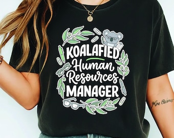Niedliches Koala Personalwesen T-Shirt, lustiges Geschenk für Personalwesen, entzückendes Personaldienstleiter-Grafik-T-Shirt, lustiges Koala Geschenk für Personalwesen, lustiges Koala-T-Shirt