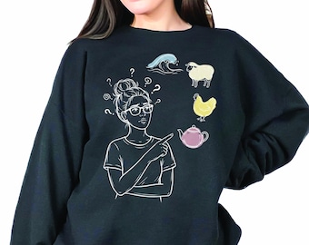 Sea Ewe Hen Tee, Punny Ätherisches T-Shirt für Tee-Liebhaber, Clever Wortspiel T-Shirt, Sea Ewe Hen Tee Design, Sea Ewe Hen Tea Graphic Tee