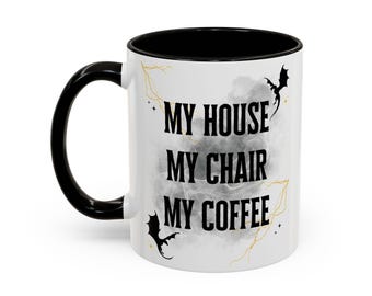Mein Haus Mein Stuhl Meine Frau, inspiriert vom Vierten Flügel, Bücherwurm, Romantasy Merch, Romantasy Becher, Drachenbecher, Romantasy Era, Xaden Riorson