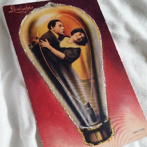 Cartoline Vintage impreziosite da glitter (Romance/Travel)