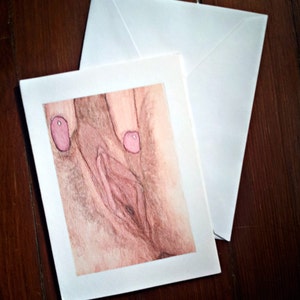 Blank Dirty Watercolors Card by Archibald Katz MATURE NSFW Penis Vagina You've Been Warned image 3