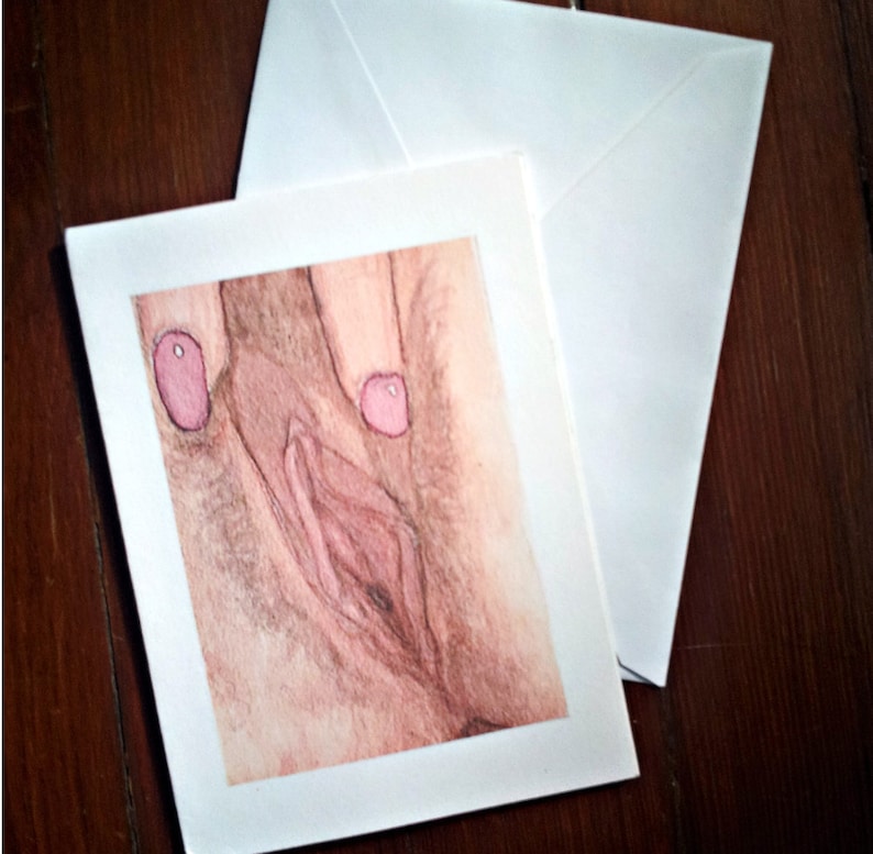 Blank Dirty Watercolors Card by Archibald Katz MATURE NSFW Penis Vagina You've Been Warned image 3