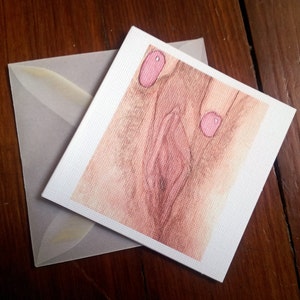 Blank Dirty Watercolors Small Textured Card by Archibald Katz MATURE NSFW Penis Vagina You've Been Warned image 4