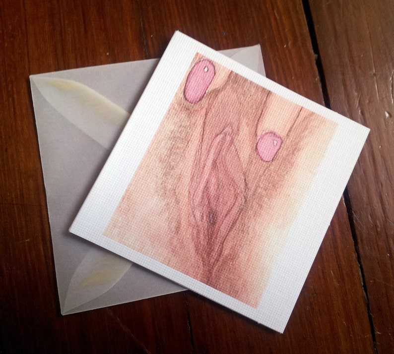 Blank Dirty Watercolors Small Textured Card by Archibald Katz MATURE NSFW Penis Vagina You've Been Warned image 4