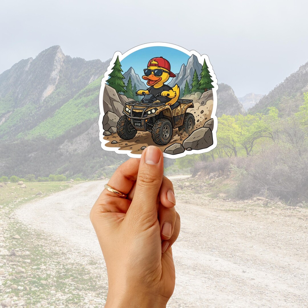 Off-roading Duck ATV Sticker | Water-resistant Vinyl Decal - Etsy