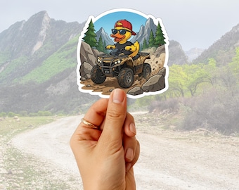 Off-Roading Duck ATV Sticker | Water-Resistant Vinyl Decal