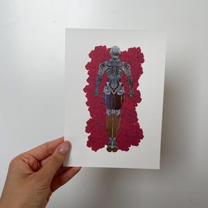 Robot con stampa su lamina da 5 pollici per 7 pollici con busta.