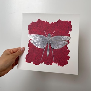 Arte de pared laminado hecho a mano de Cybermoth
