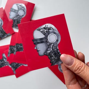 Robot profile sticker