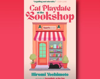 既製のブックカバー - 本屋さんでの猫の遊びデート
