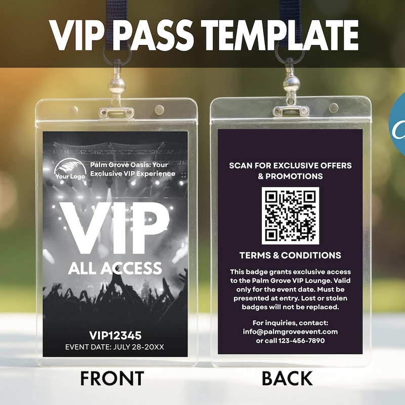 Vip Backstage Pass Example Backstage Passes - Etsy