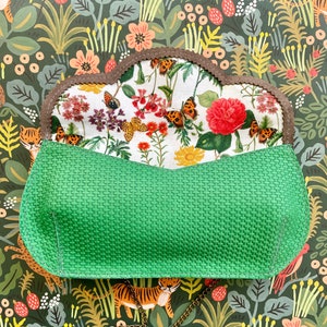 Derby Green leather purse, leather clutch with horse, floral evening bag, grass green leather clutch, crossbody bag image 8