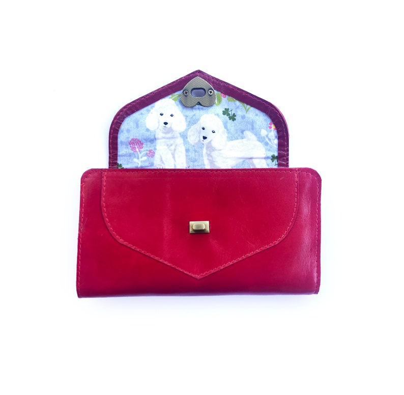 Red Leather Wallet Red Wallet for Women Women's Wallet Etsy