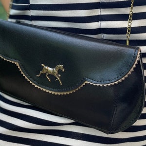 Derby Tasche, Clutch für Pferderennen, kleine Retro Crossbody-Abendtasche, Geldbörse für Events