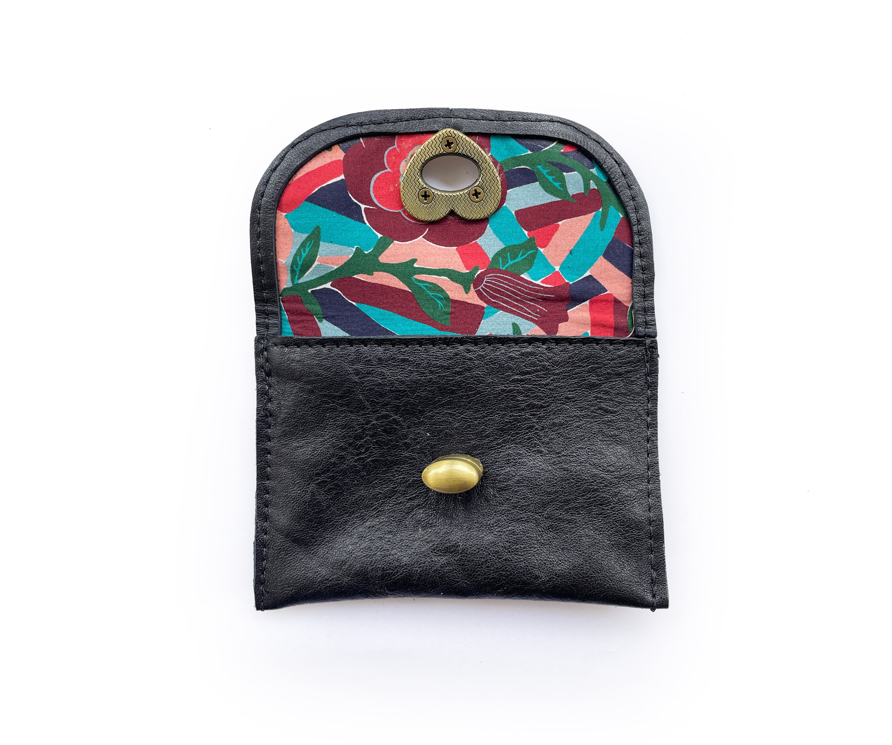 Tiny Black Leopard Leather Wallet With Heart Lock, Mini - Yahoo