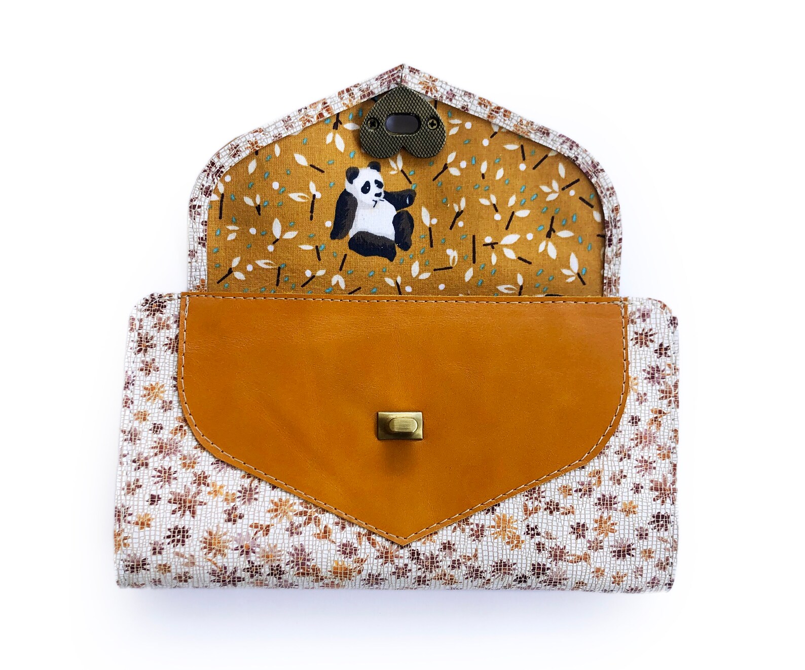 Floral Leather Wallet, Vintage Style Wallet for Women, Women's Leather