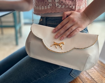 Liz Claiborne White Leather Purse Etsy Canada