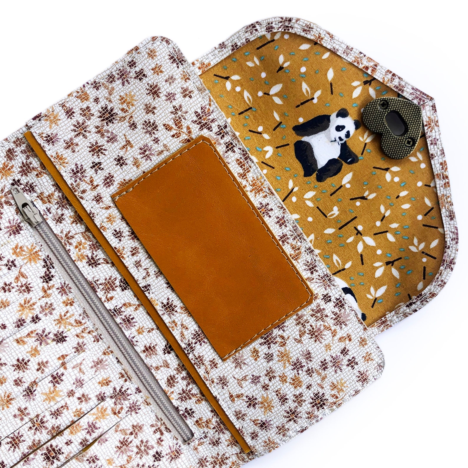 Floral Leather Wallet, Vintage Style Wallet for Women, Women's Leather