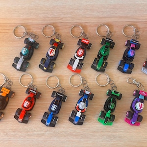 Lego F1 Keychain - Minifigure F1 collectible race car keychain