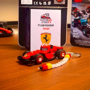 Lego F1 Keychain - Minifigure F1 collectible race car keychain