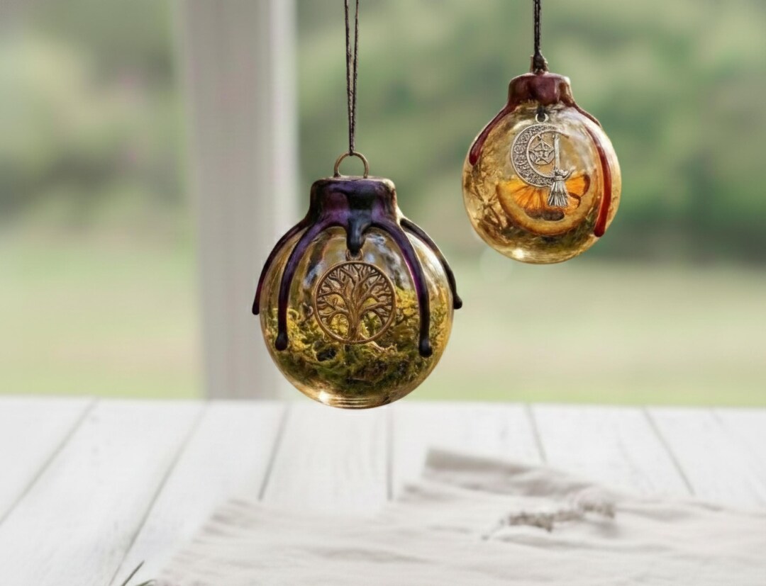 Witch Ball | Spell Balls | Botanicals | Yule Décor - Etsy