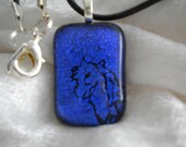 Horse Fused Dichroic Glass Pendant