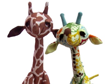Gemini soft toy digital giraffe sewing pattern PDF download